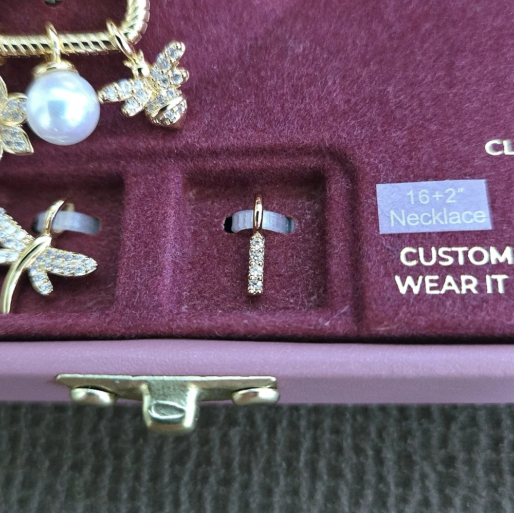 Charm Bar Interchangeable Charms Necklace - NIB - Picture 7 of 16
